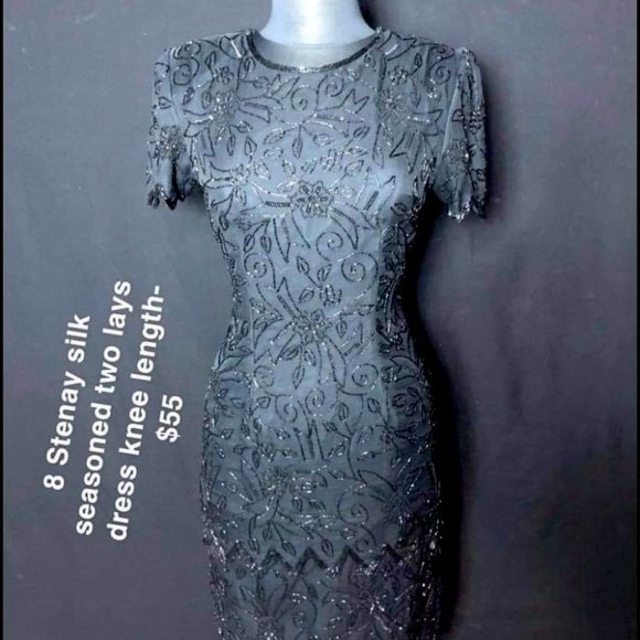 Stenay Black Beaded Dress - Picture 1 of 3